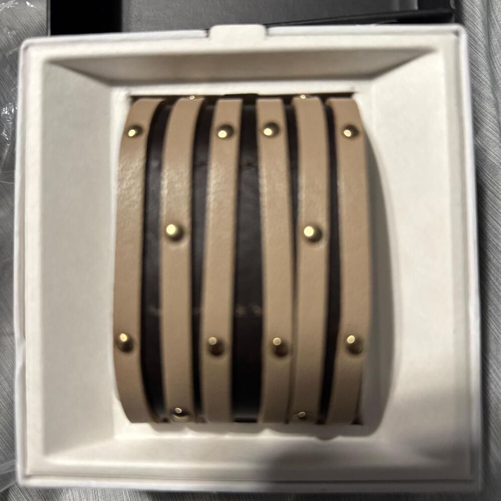 CUFF Fawn Genuine Leather Bracelet Jewelry Punk Biker includes cuff module NWT